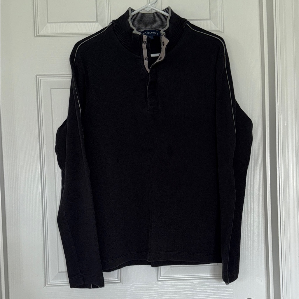 Hathaway Men’s Black Longsleeve Pullover Sweater